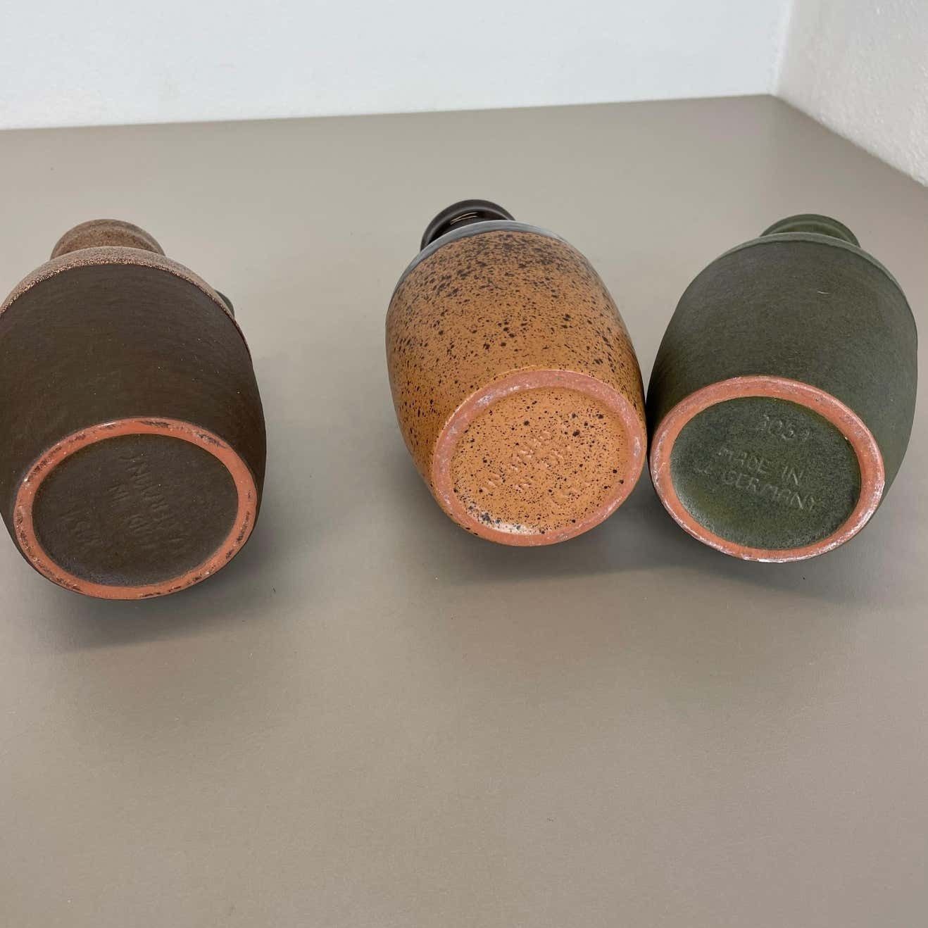 photo buy Set Of Three Pottery Fat Lava "Supercolor" Vases Made By Marei, Germany, 1970