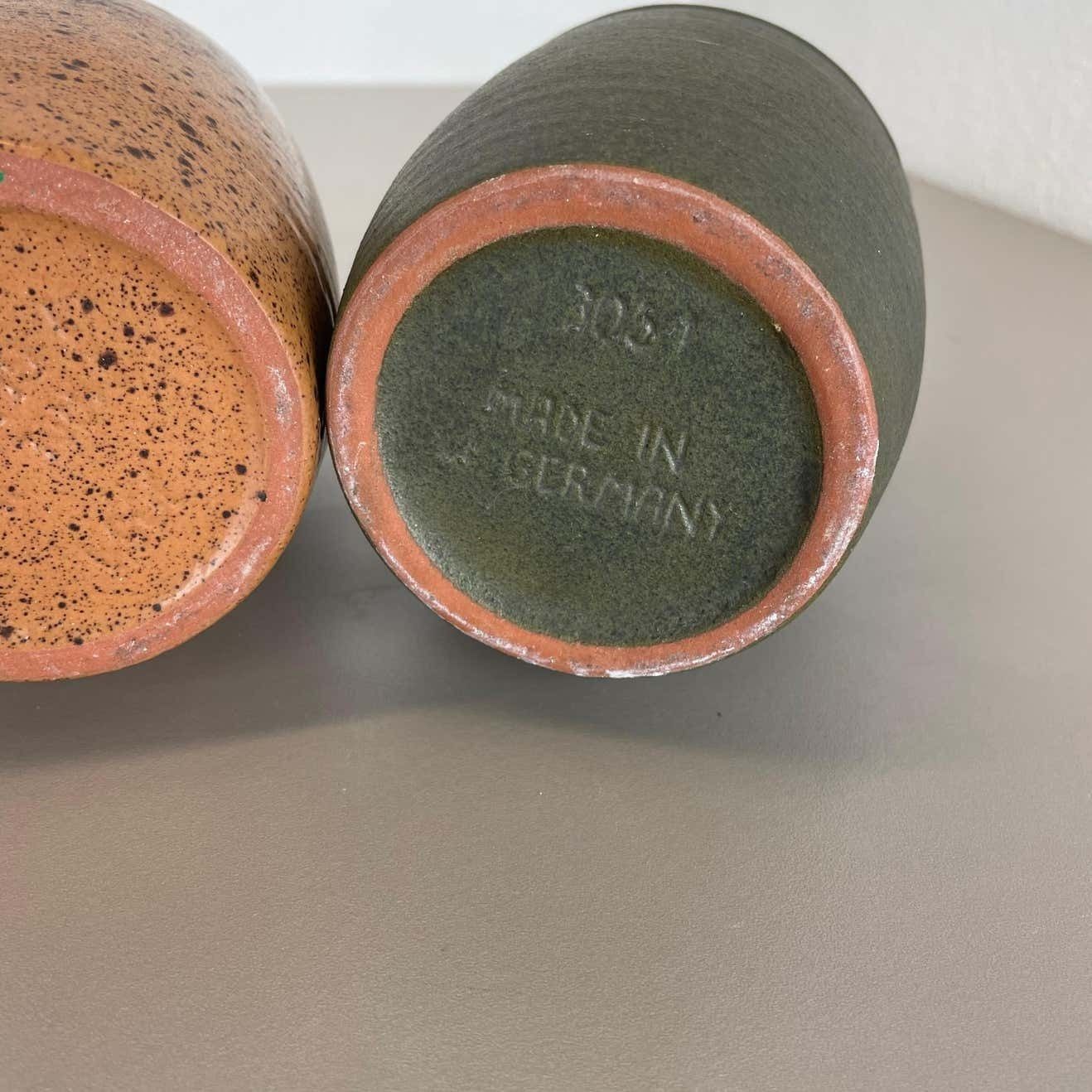 photo vintage Set Of Three Pottery Fat Lava "Supercolor" Vases Made By Marei, Germany, 1970