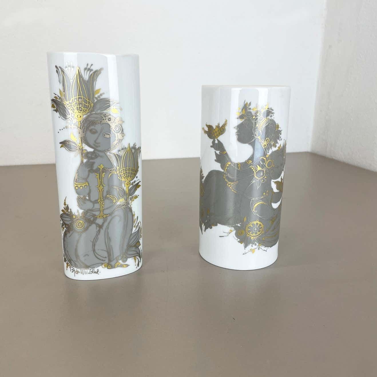 Set Of 2 Porcelain Vase By Björn Wiinblad For Rosenthal Studio Line Germany 1970 photo furniture