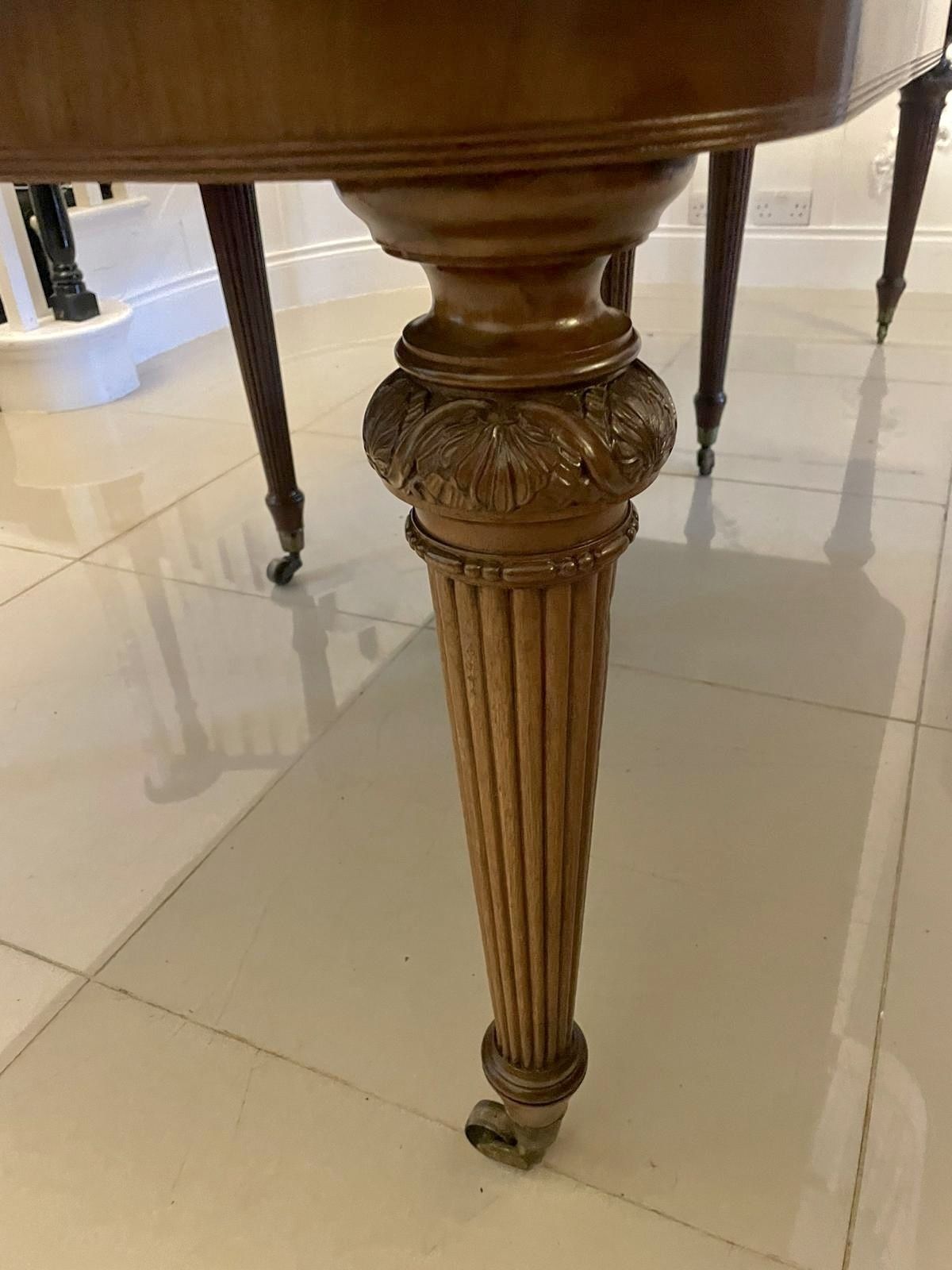 photo furniture Superb Quality Metamorphic Antique Regency Figured Mahogany Extending Dining Table H 74 X W 122 X D 244.5cm