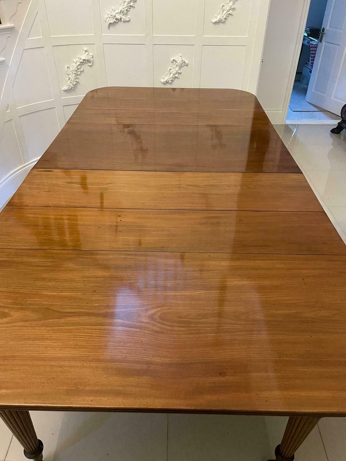 photo for sale Superb Quality Metamorphic Antique Regency Figured Mahogany Extending Dining Table H 74 X W 122 X D 244.5cm