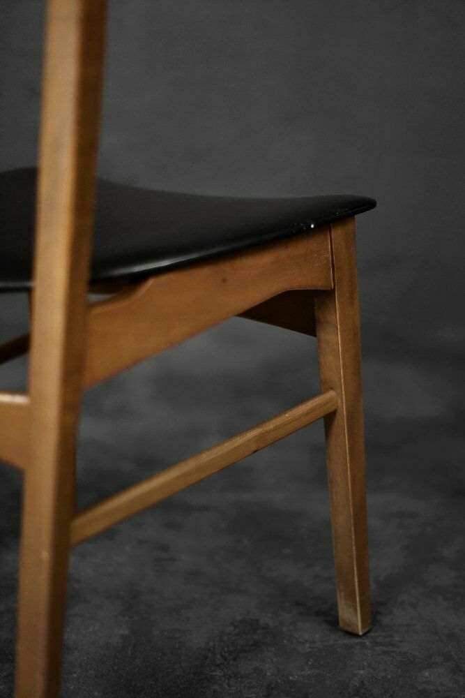 Scandinavian Modern Dining Chairs In Beech And Teak, 1960s, Set Of 4 photo vinterior