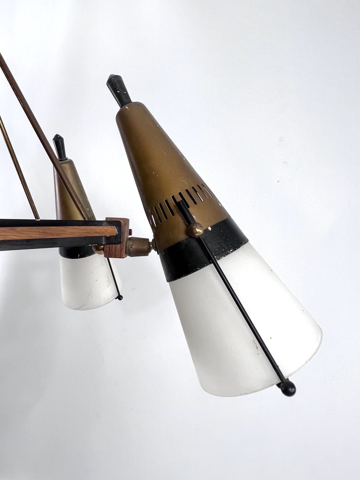 photo for sale Rare Mid Century Modern Sputnik Chandelier By Stilnovo. Italy 1950s