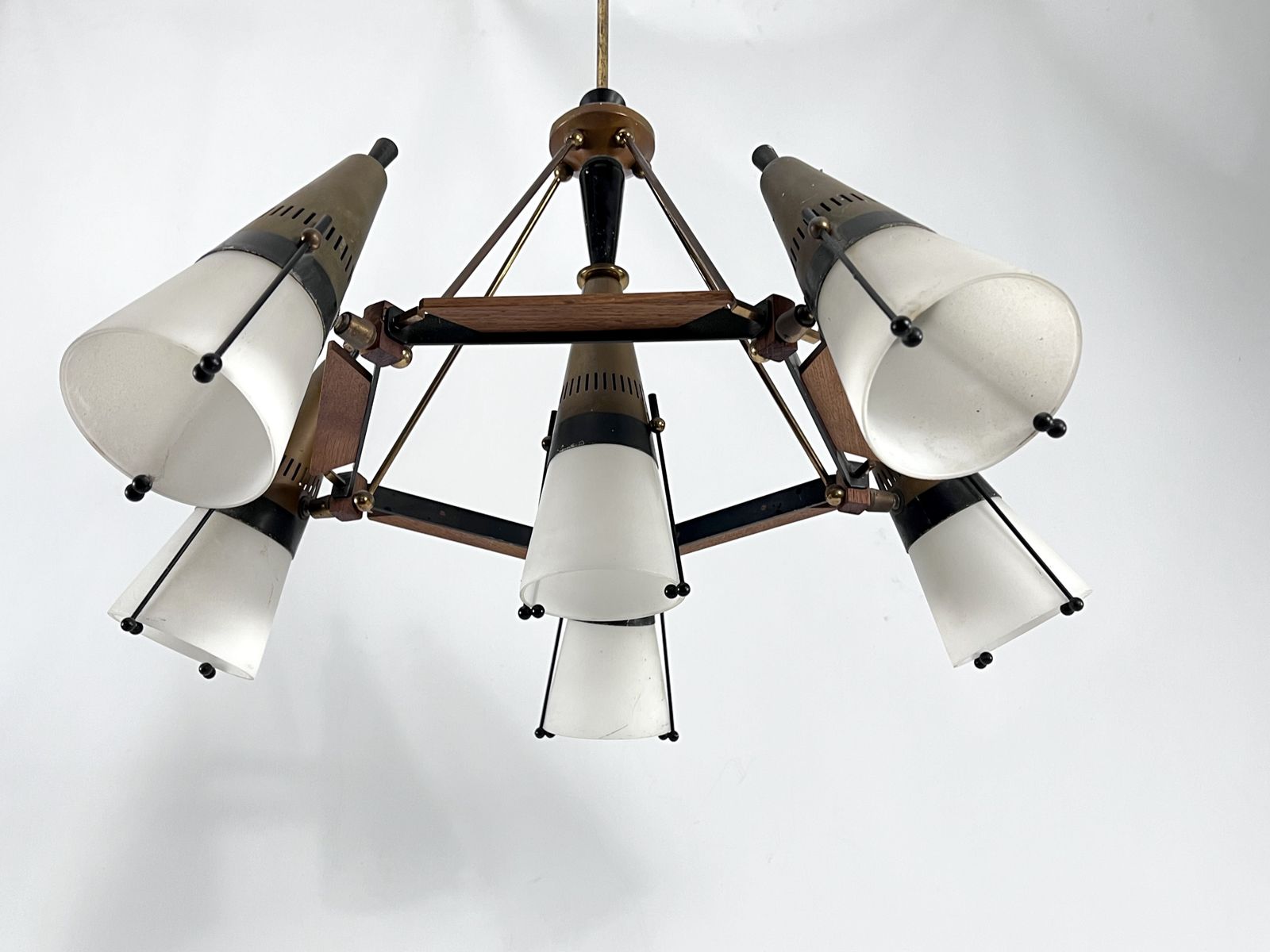 photo buy Rare Mid Century Modern Sputnik Chandelier By Stilnovo. Italy 1950s
