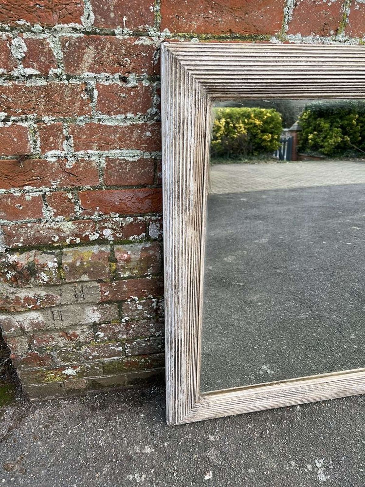 A Delightful Large Antique French 19th C Ribbed Mirror. photo furniture