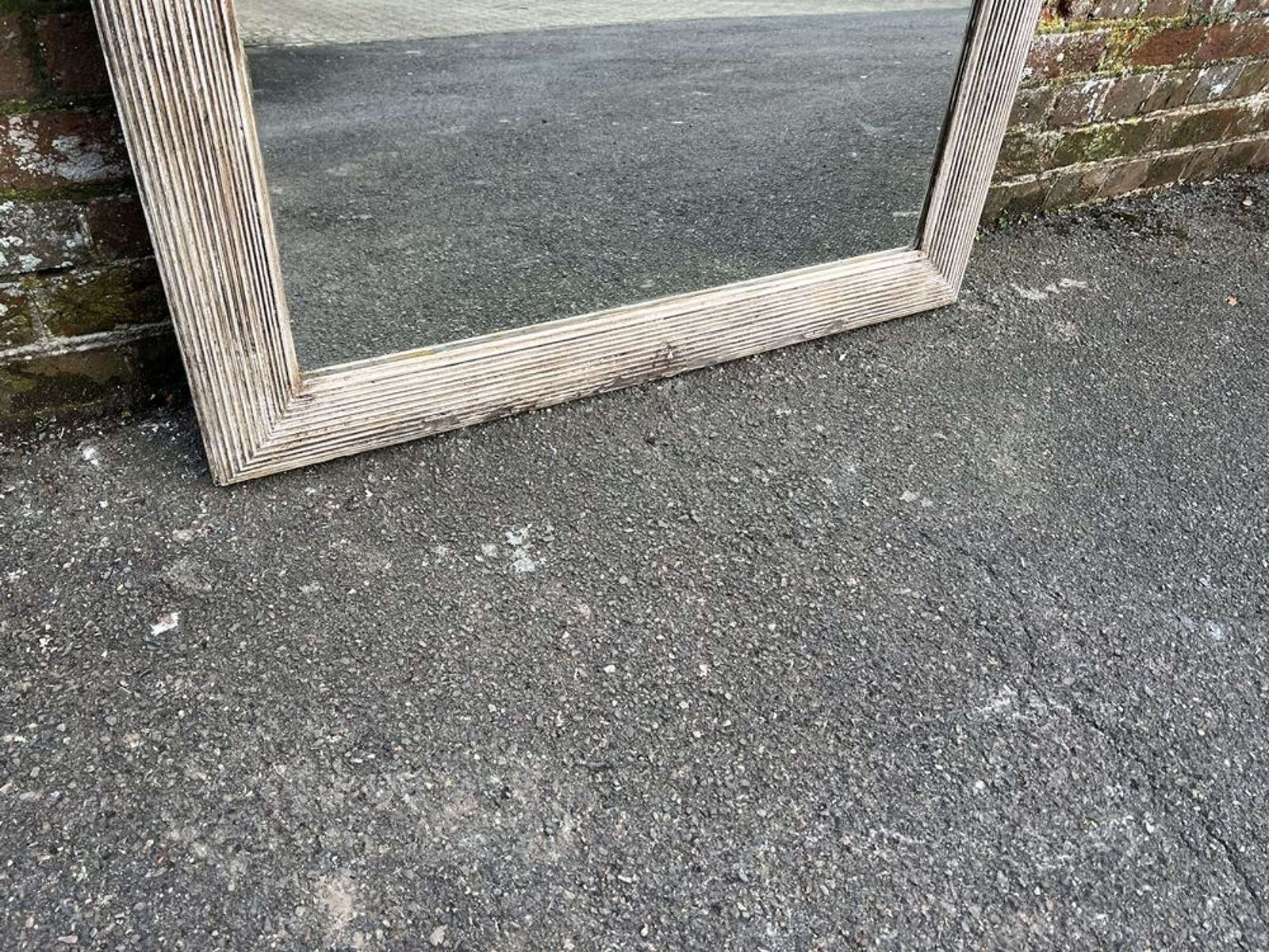 A Delightful Large Antique French 19th C Ribbed Mirror. photo buy