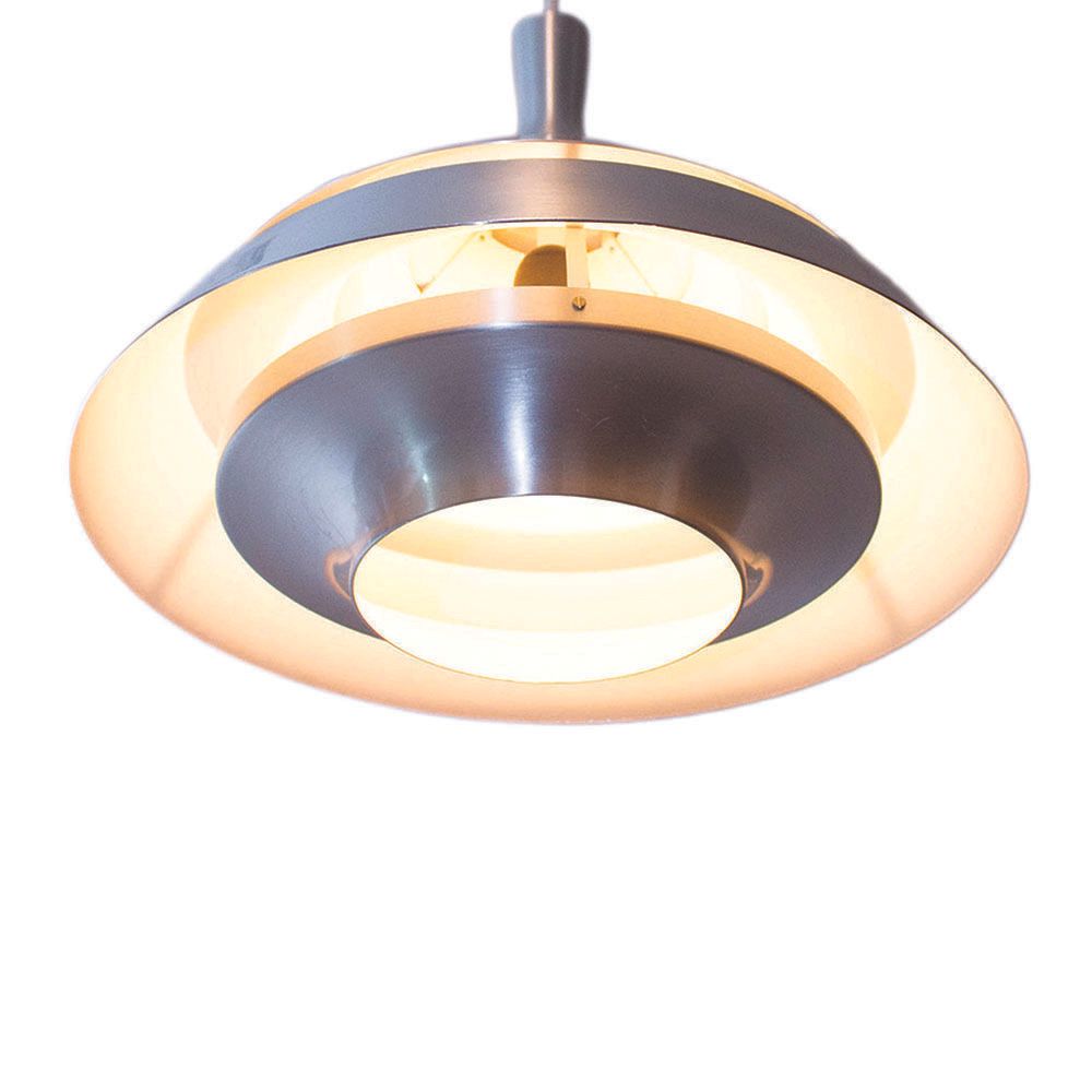 Aluminum Pendant Lamp By Hans Agne Jakobsson, Sweden, 1960s photo for sale