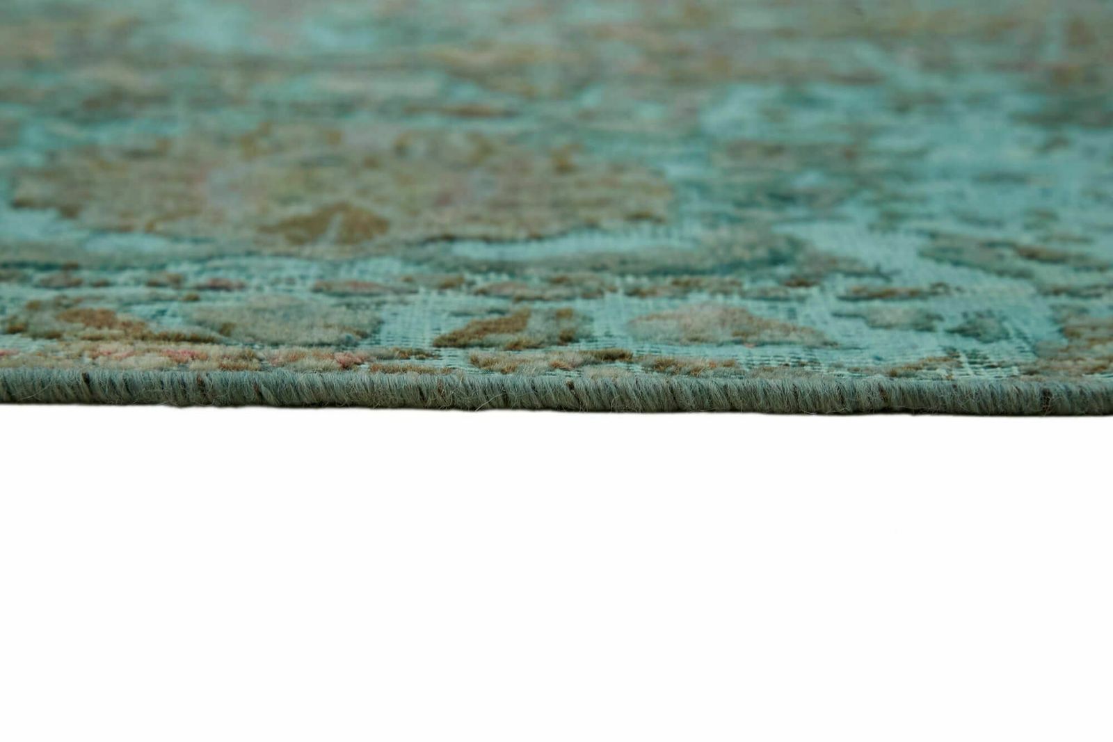photo furniture Handmade 356 X 240 Cm Turquoise Over Dyed Large Area Rug