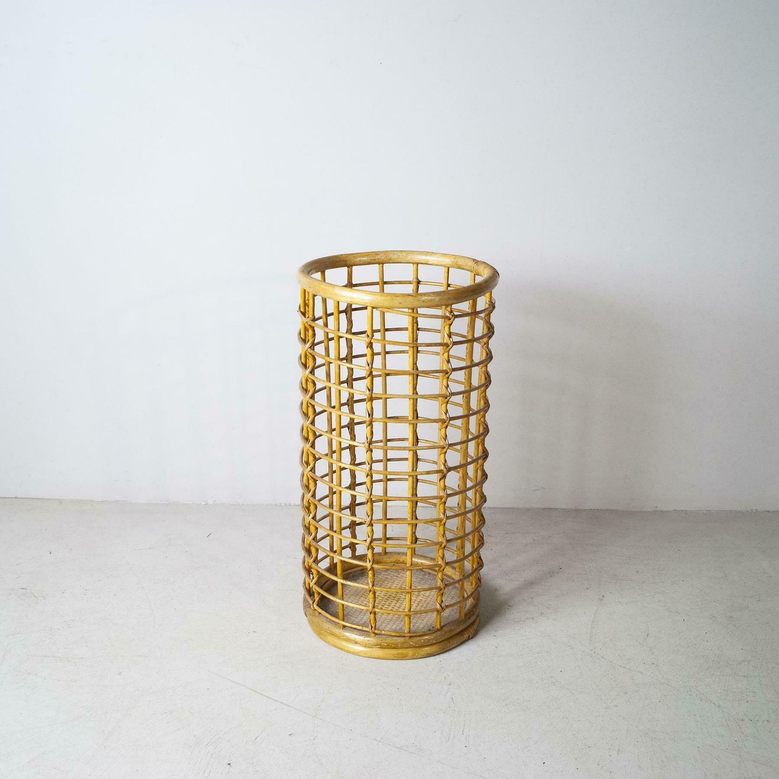 Italian Mid Century Bamboo Umbrella Stand From The Sixties photo for sale