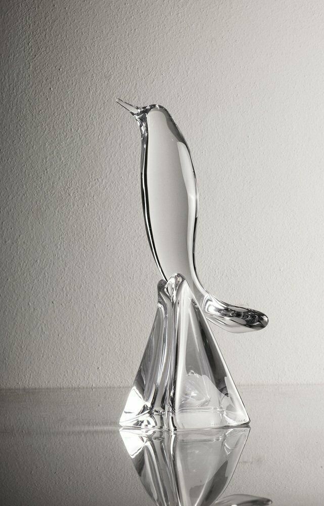 Crystal Glass Sculpture Of A Bird From Daum France, 1950s photo furniture