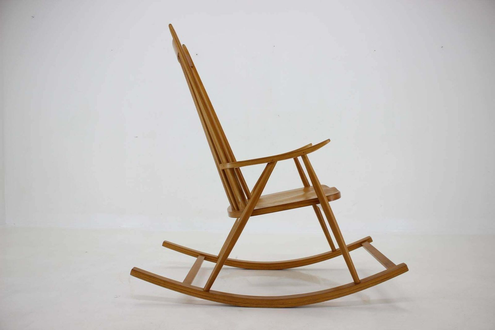 photo for sale 1960s Varjosen Puunjalostus Beech Rocking Chair For Uusikylä,Finland