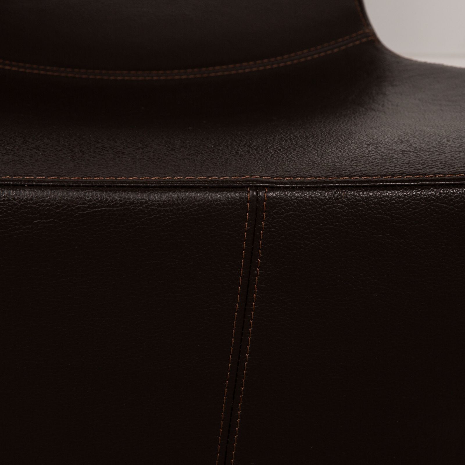 Vitra Monopod Leather Armchair Dark Brown photo for sale
