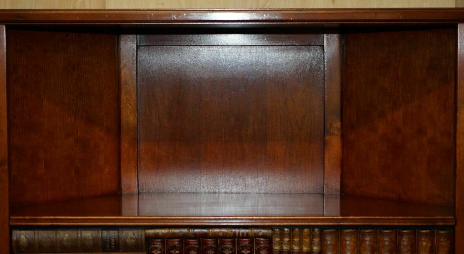 1 Of 2 Harrods London Kennedy Mahogany Bookcase Home Bar Cabinet Faux Books photo buy