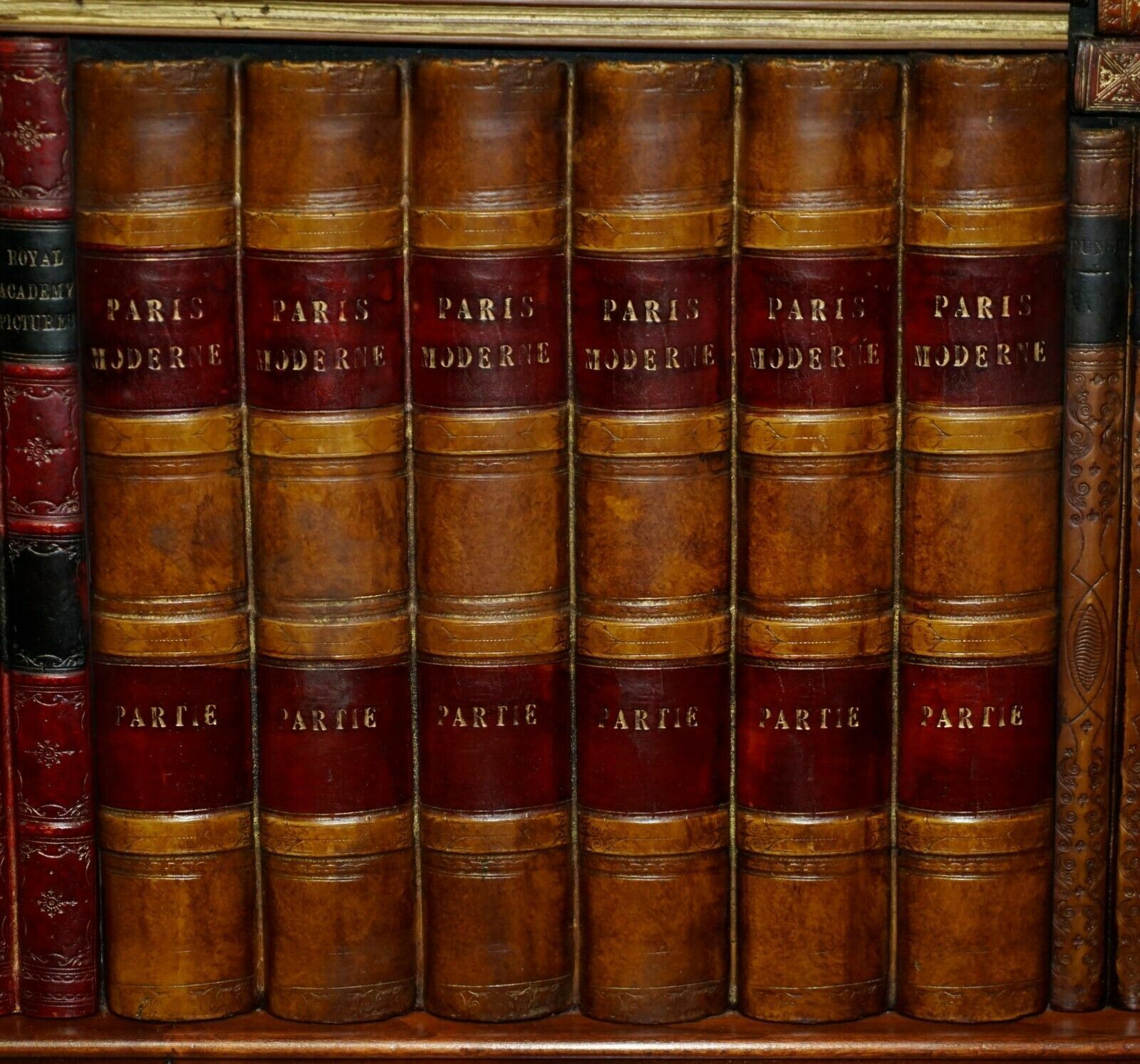 photo for sale 1 Of 2 Harrods London Kennedy Mahogany Bookcase Home Bar Cabinet Faux Books