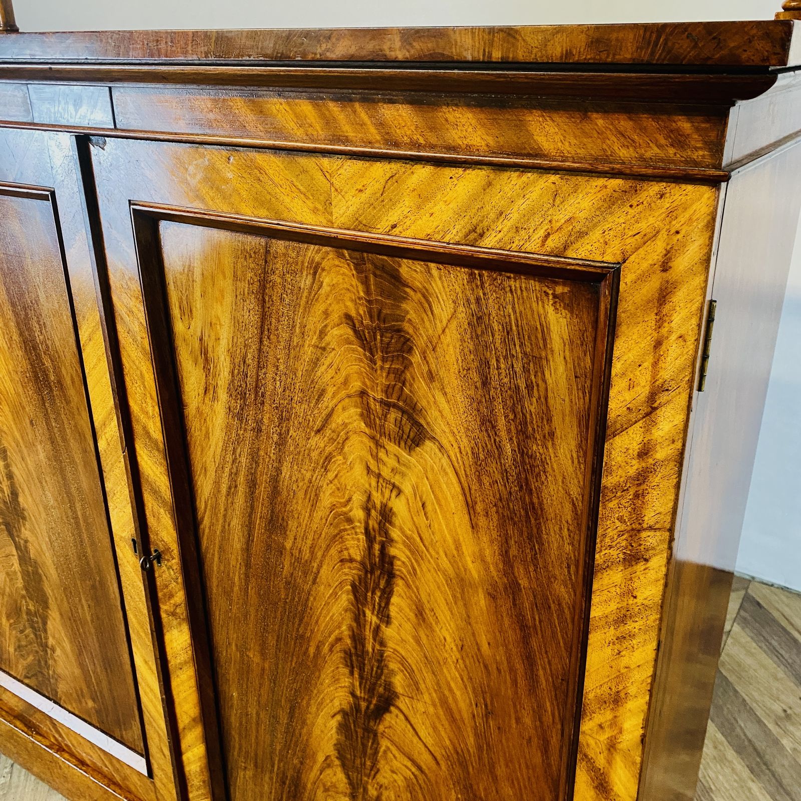 Antique English Mahogany Chiffonier With Upstand, 19th Century photo for sale