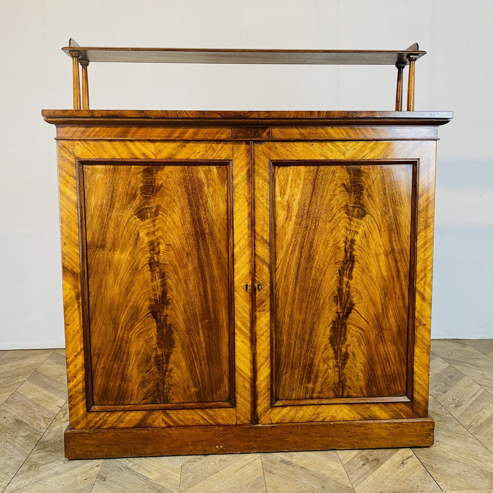 Antique English Mahogany Chiffonier With Upstand, 19th Century photo 595.0