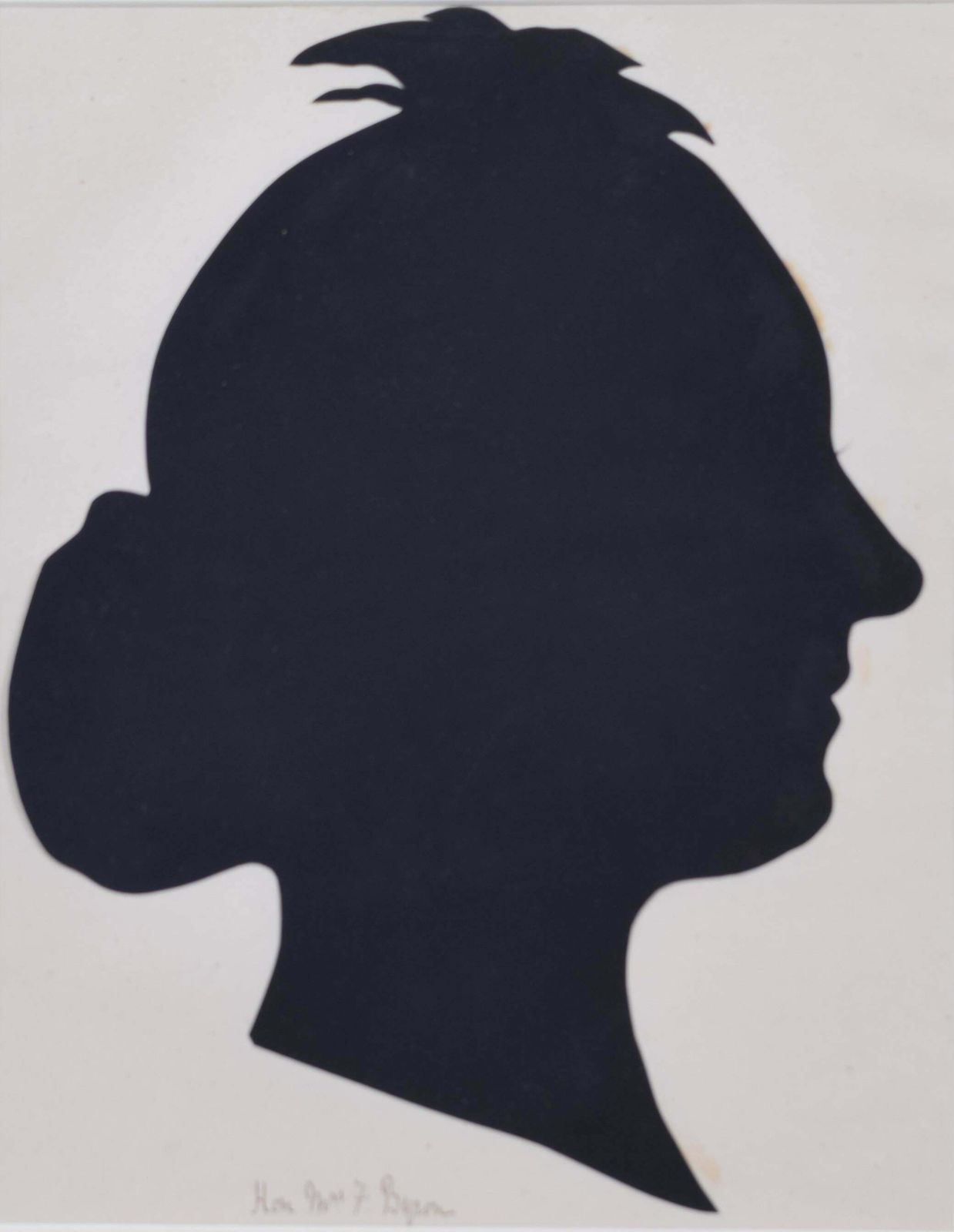 Nineteenth Century Silhouette: The Hon Mrs F Byron Circa 1870 photo furniture