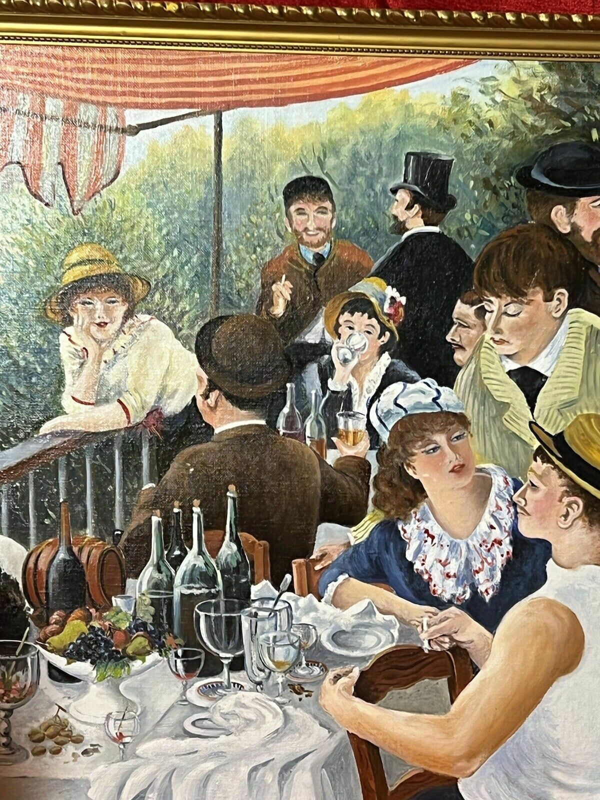 Art Fine Art Painting 'Luncheon Of The Boating Party' After Renoir By John Wickens photo