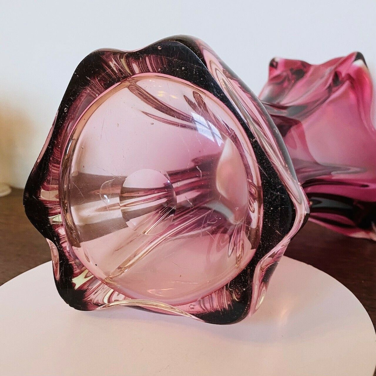 Very Large Pink Vase Of Fratelli Toso   Chambord photo furniture