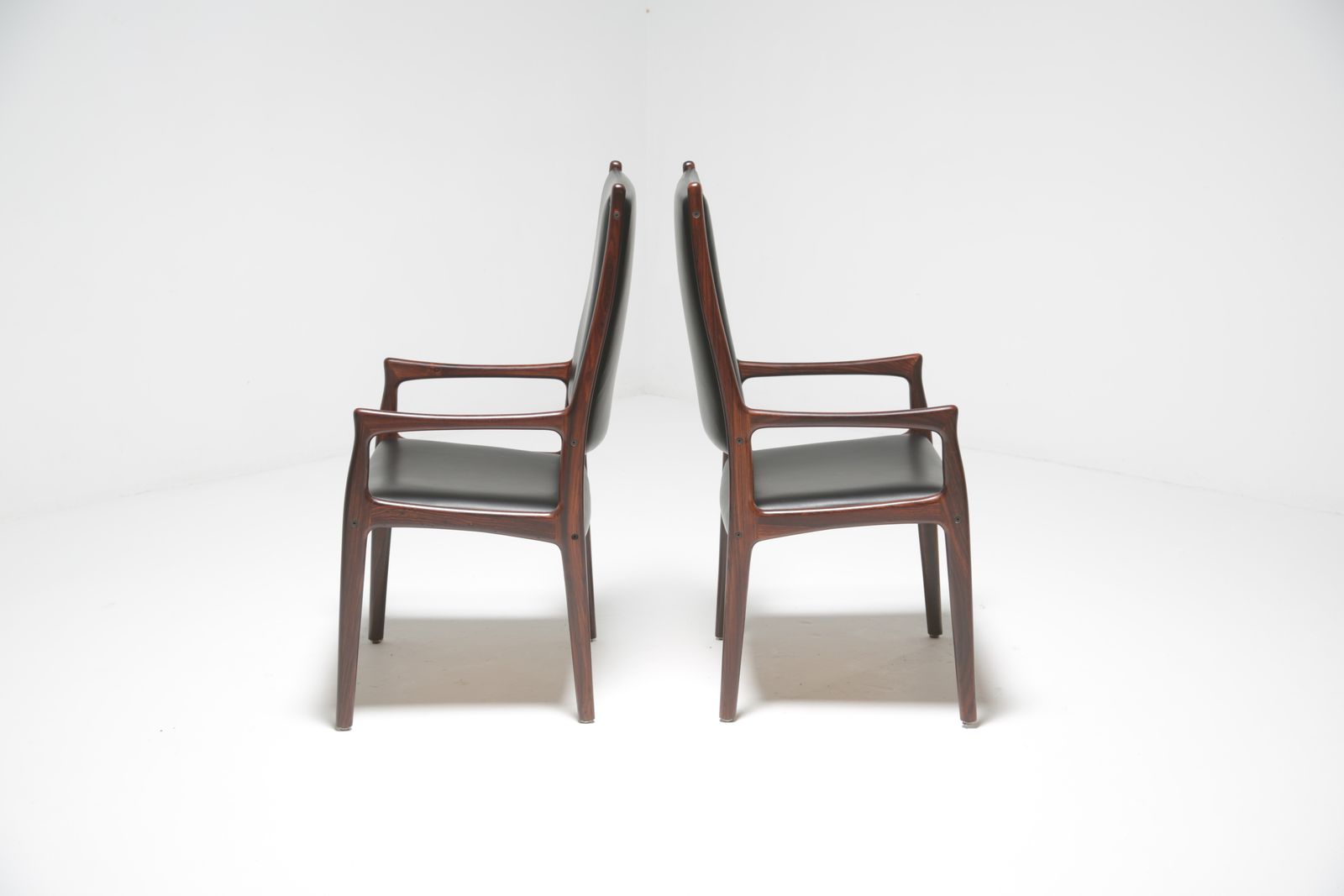 photo for sale Johannes Andersen Rosewood Dining Chairs For Mogens Kold