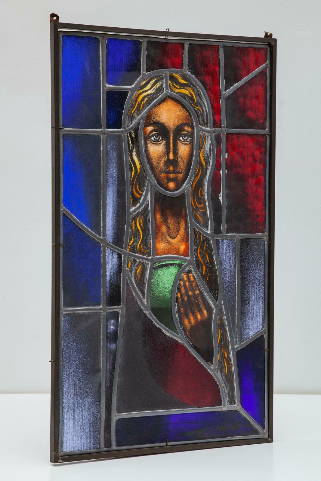 Art Deco Stained Glass, Belgium Artist, 1930s photo for sale