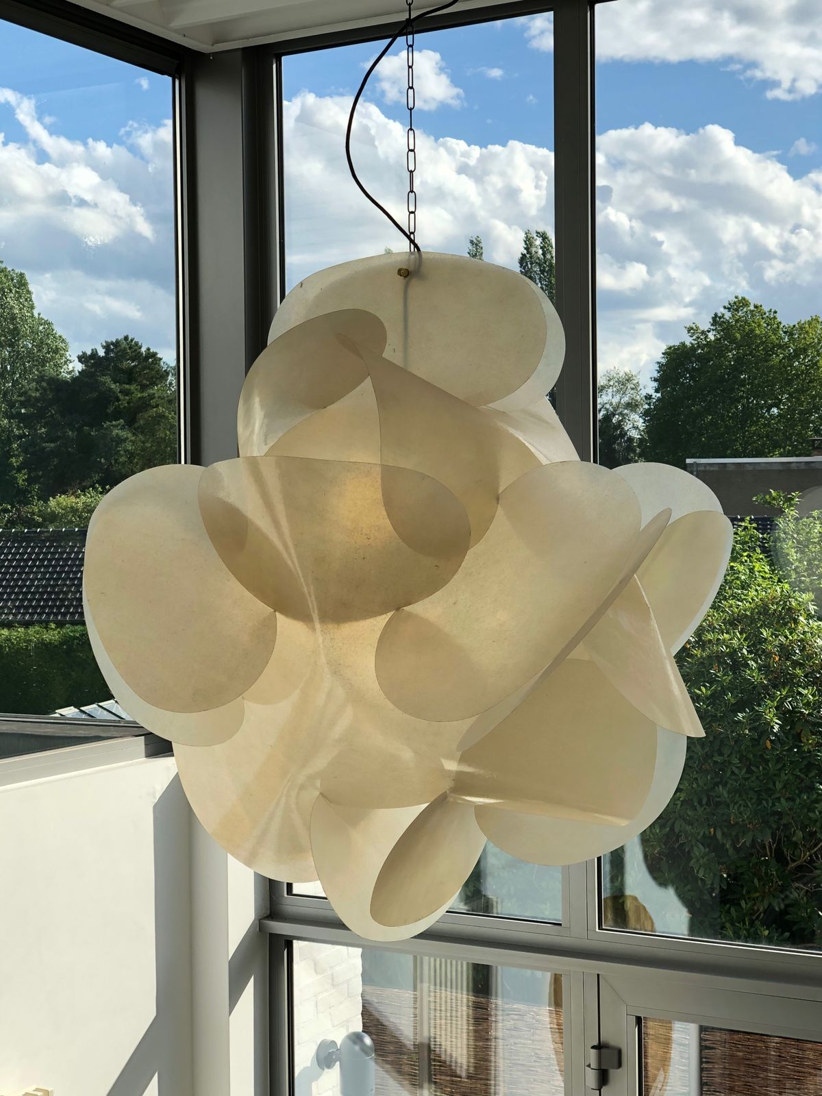 photo furniture Xxl Enrico Botta Fiberglass Ceiling Lamp For Sundown, 1968