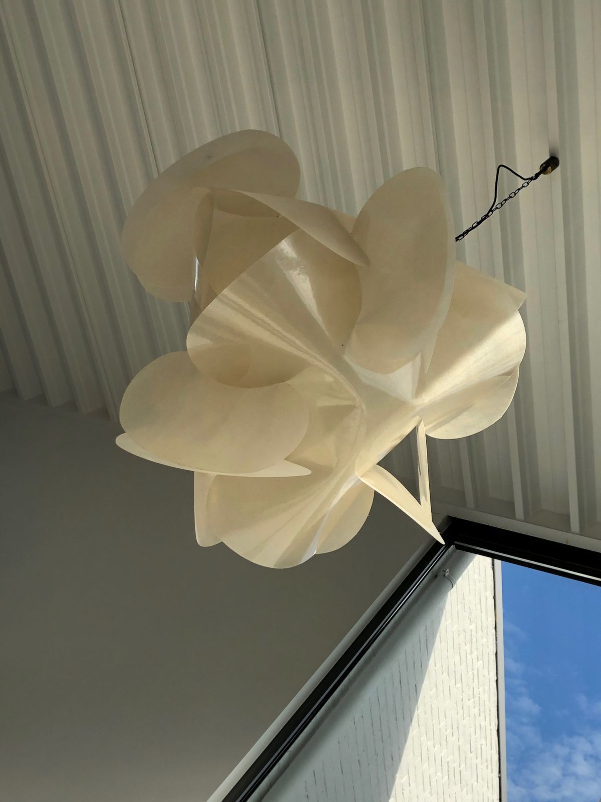 8000.0 Xxl Enrico Botta Fiberglass Ceiling Lamp For Sundown, 1968 photo