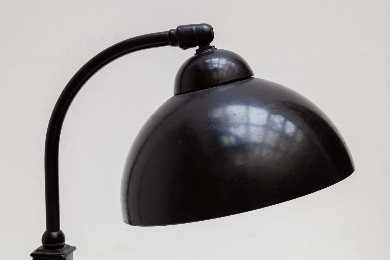 Rare Black Bauhaus Desk Lamp Designed By Cristian Dell By Kaiser 1930s photo buy