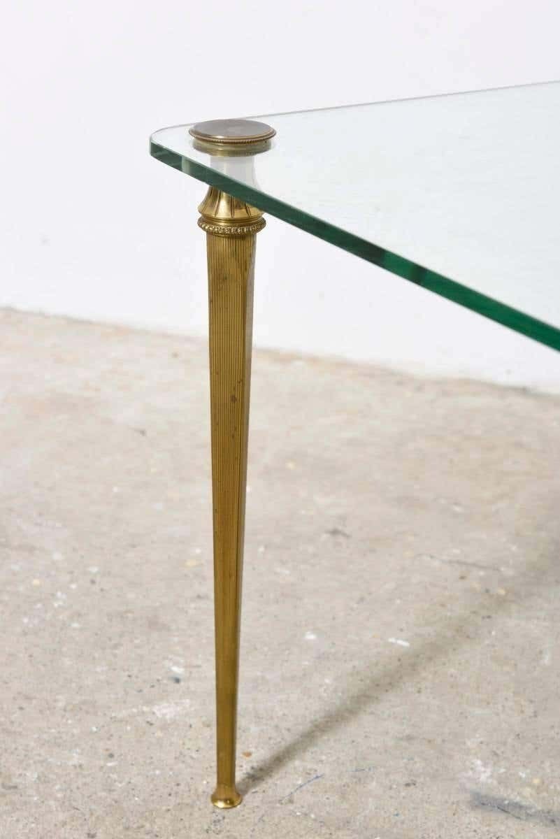 Brass Elegant Coffee, Cocktail Table, France, 1970s photo for sale