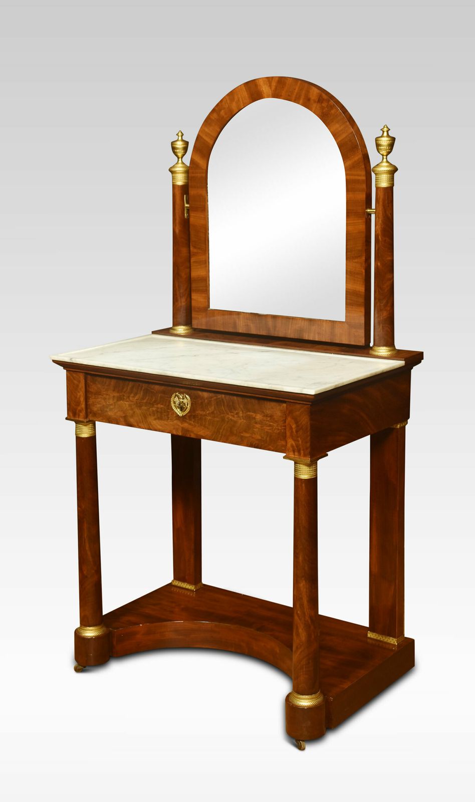 French Ormolu Mounted Empire Dressing Table photo vintage