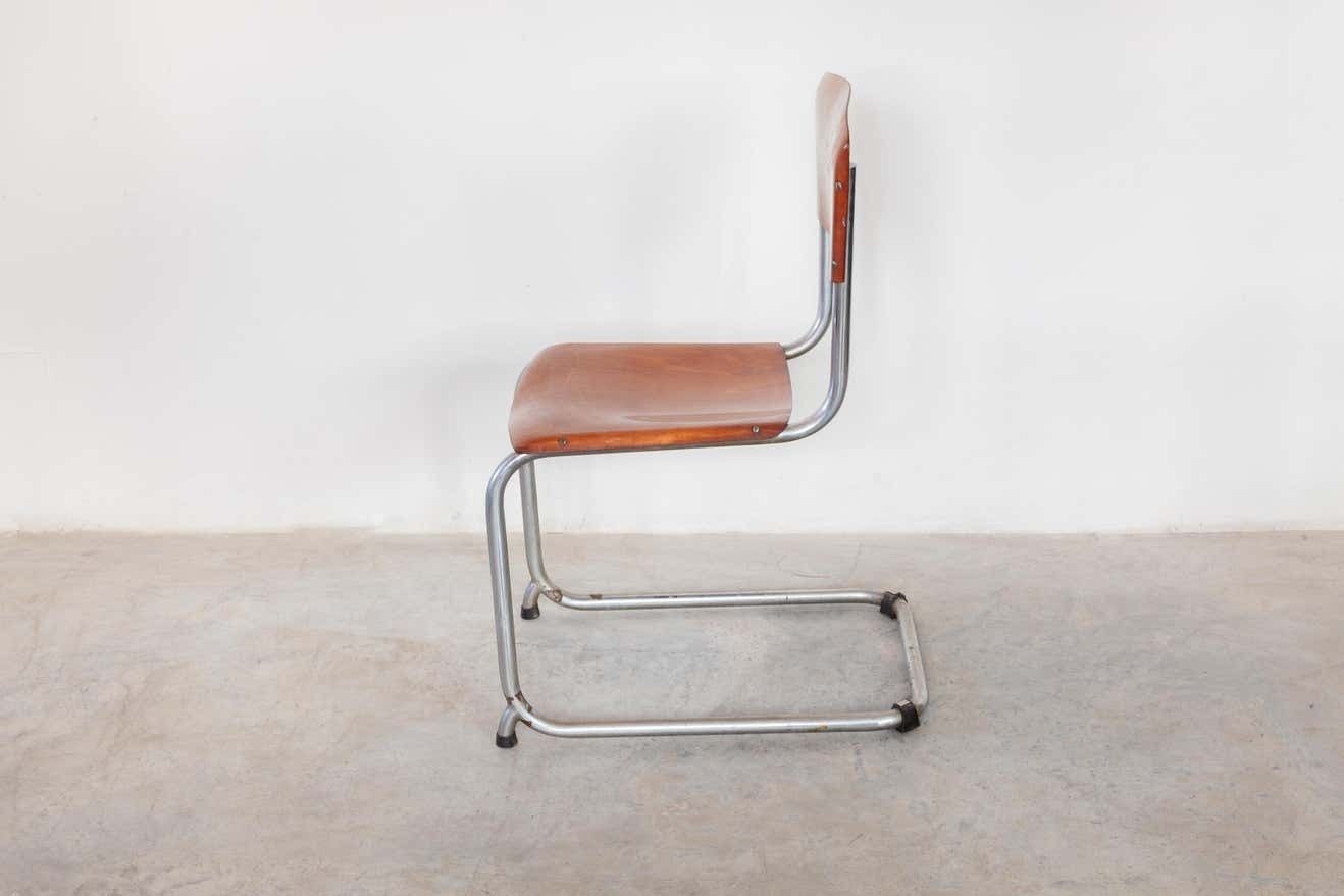 Bauhaus Very Rare Chrome Cantilever Pagholz Chairs photo buy