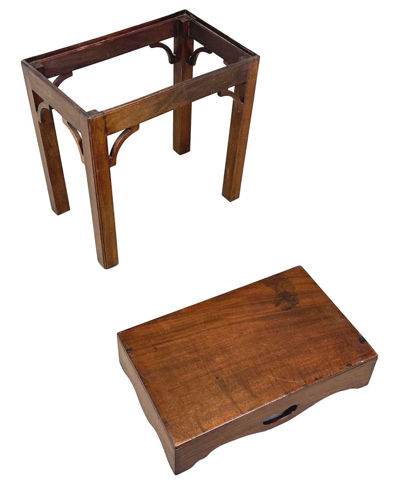 photo for sale Small Georgian Mahogany Butlers Tray On Stand (England, Circa 1800)