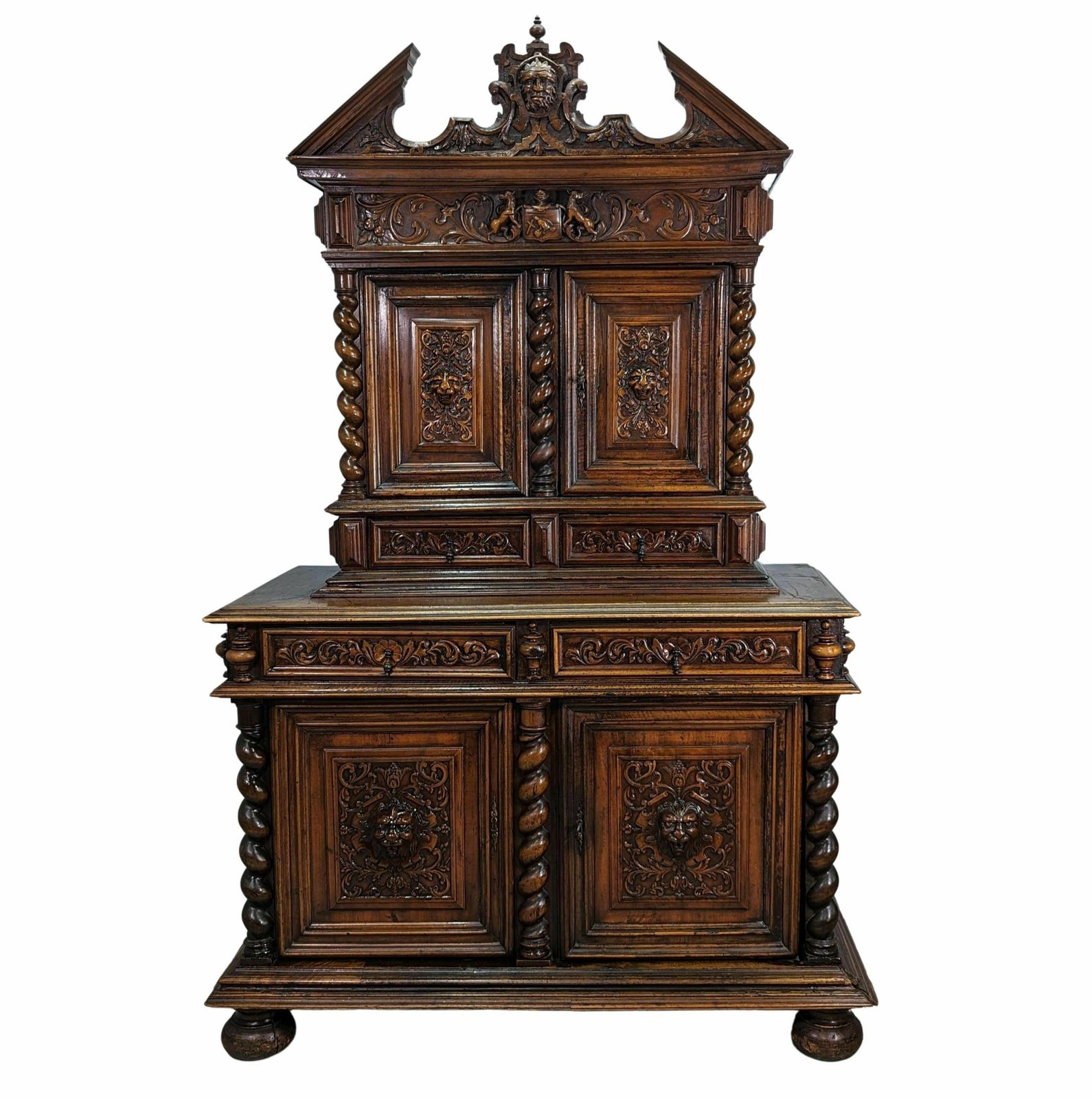 Two Louis XIII Shrunken Bodies In Walnut 18th Century