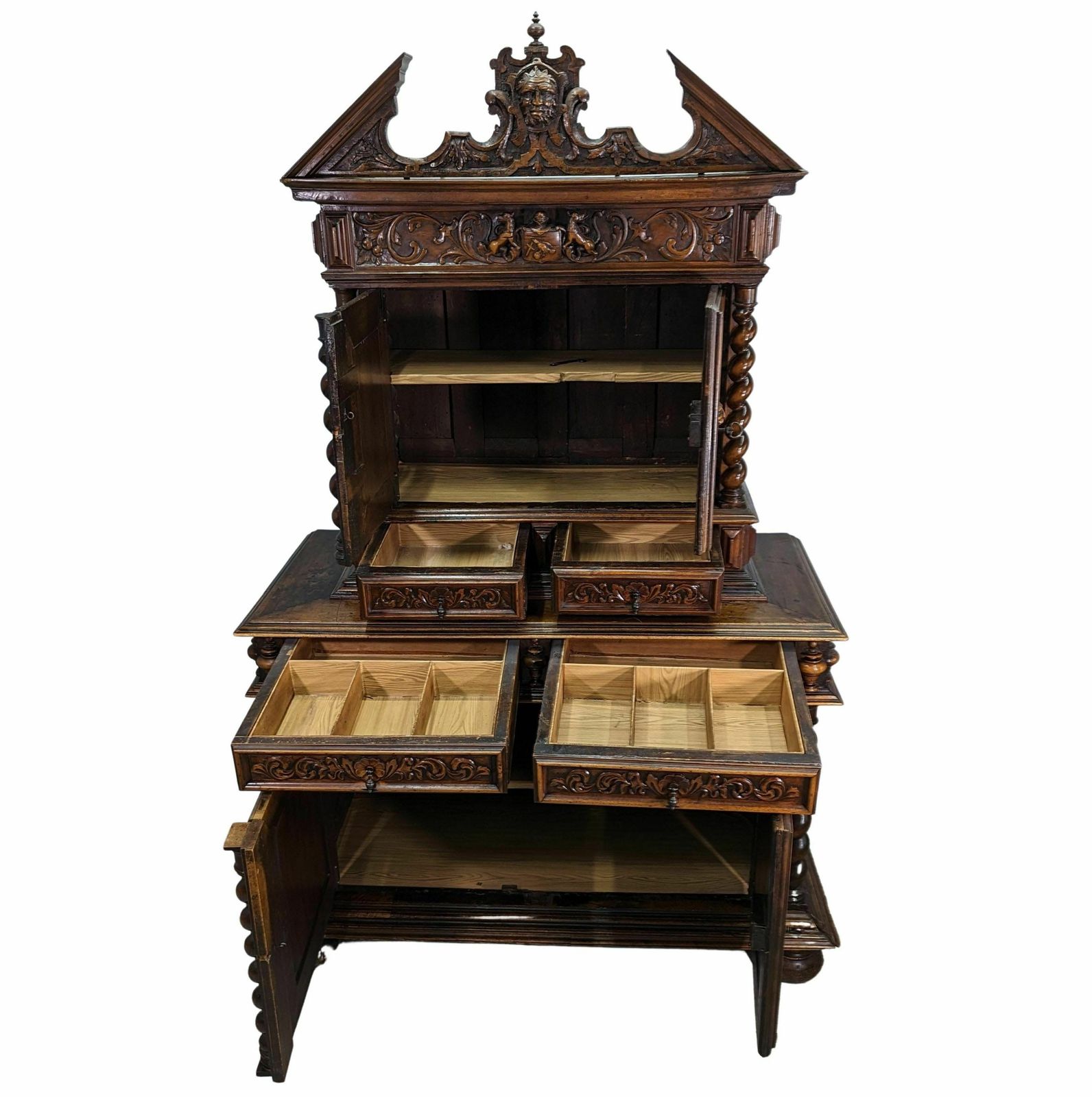 Two Louis XIII Shrunken Bodies In Walnut 18th Century photo 13320.0