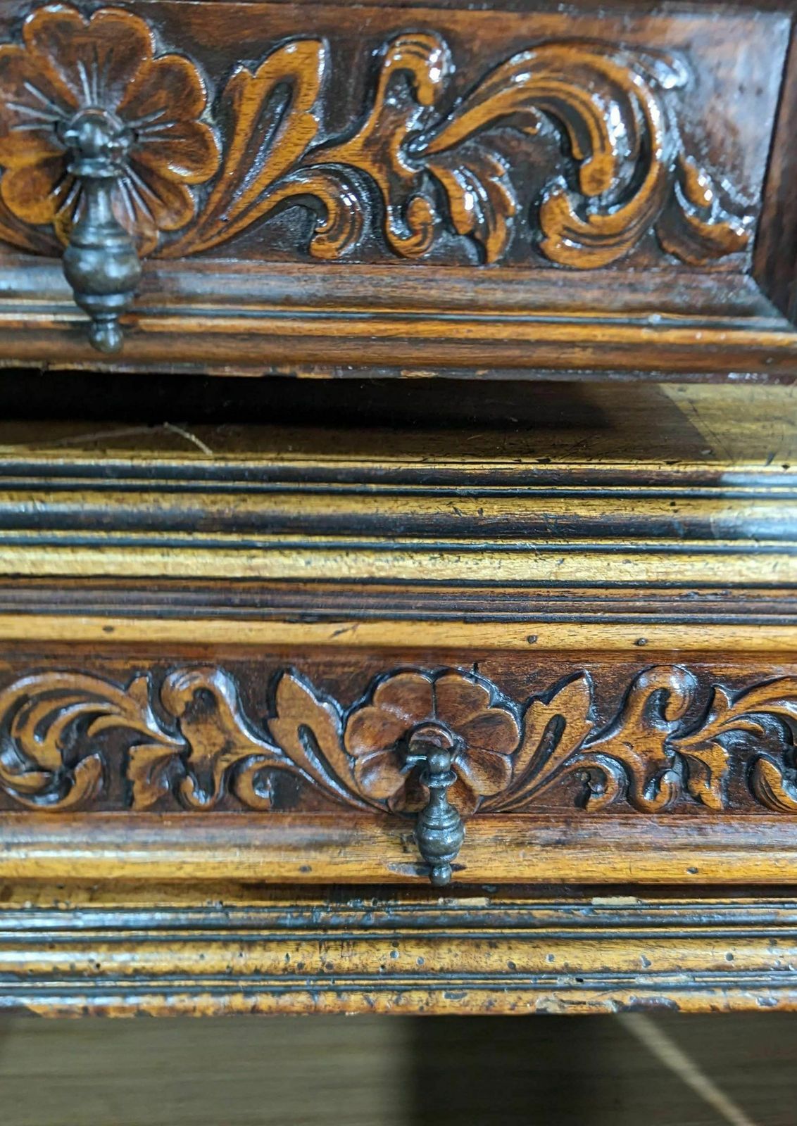 photo for sale Two Louis XIII Shrunken Bodies In Walnut 18th Century