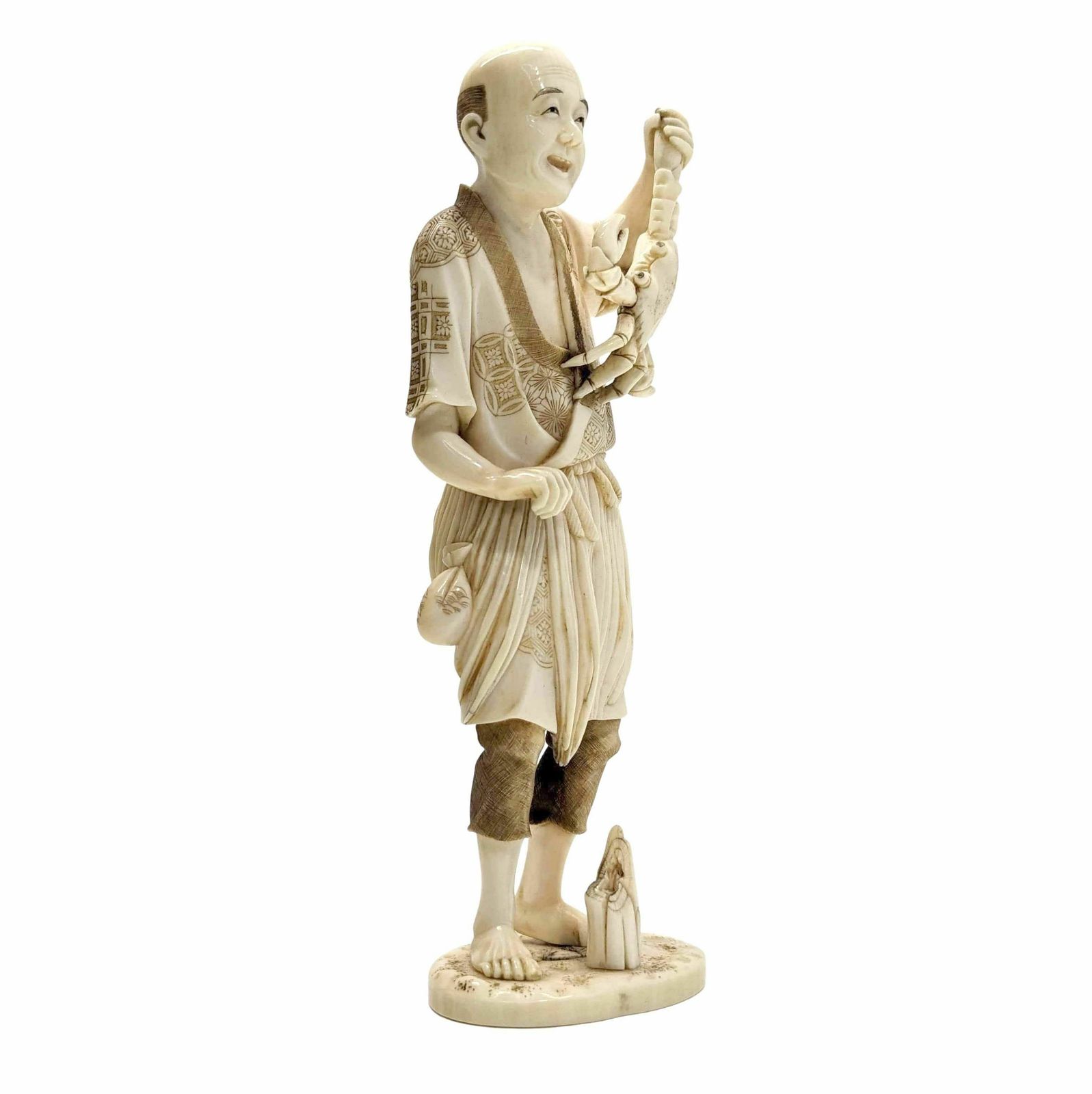 Okimomo In Ivory, Xixth Century The Mother The Son And The Hens photo vinterior