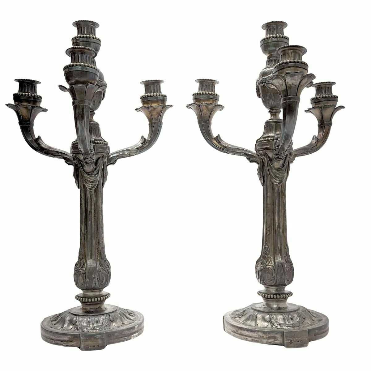 Pair Of Art Nouveau Candlesticks By Gallia