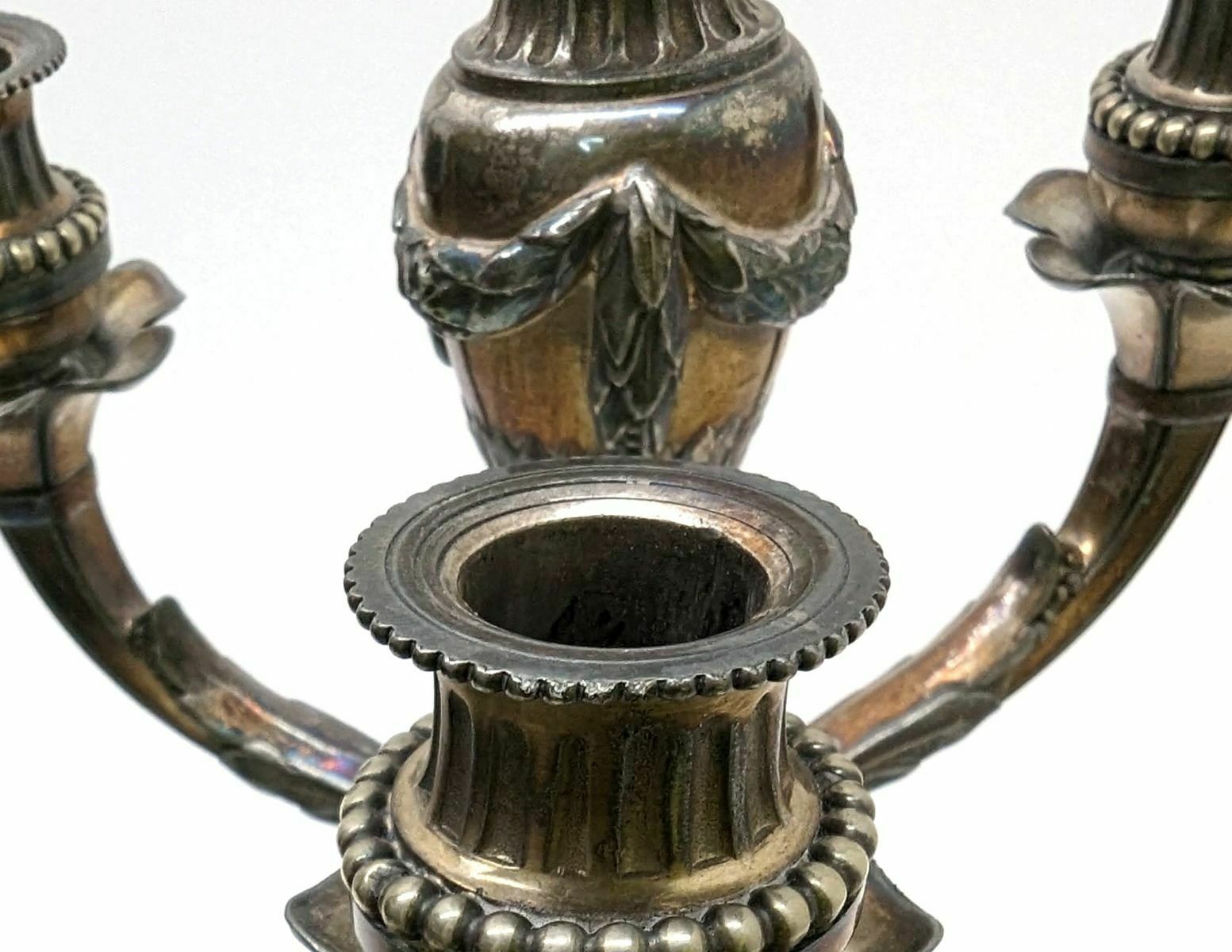 Pair Of Art Nouveau Candlesticks By Gallia photo vintage