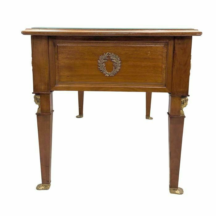Empire Style Flat Desk Back From Egypt Mahogany And Bronze photo for sale