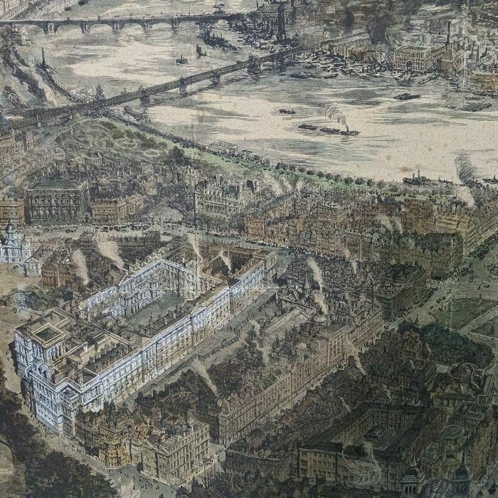 Bird's Eye View Of Westminster Engraving By Wl Wyllie And W Brewer photo buy