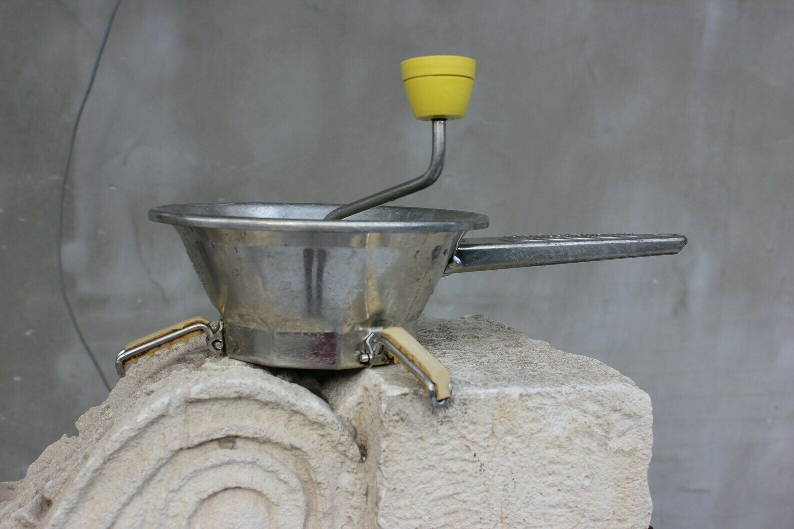 French Hand Food Mill Moulin Legumes, Metal Kitchen Utensil For Mashing Soft Foods photo furniture
