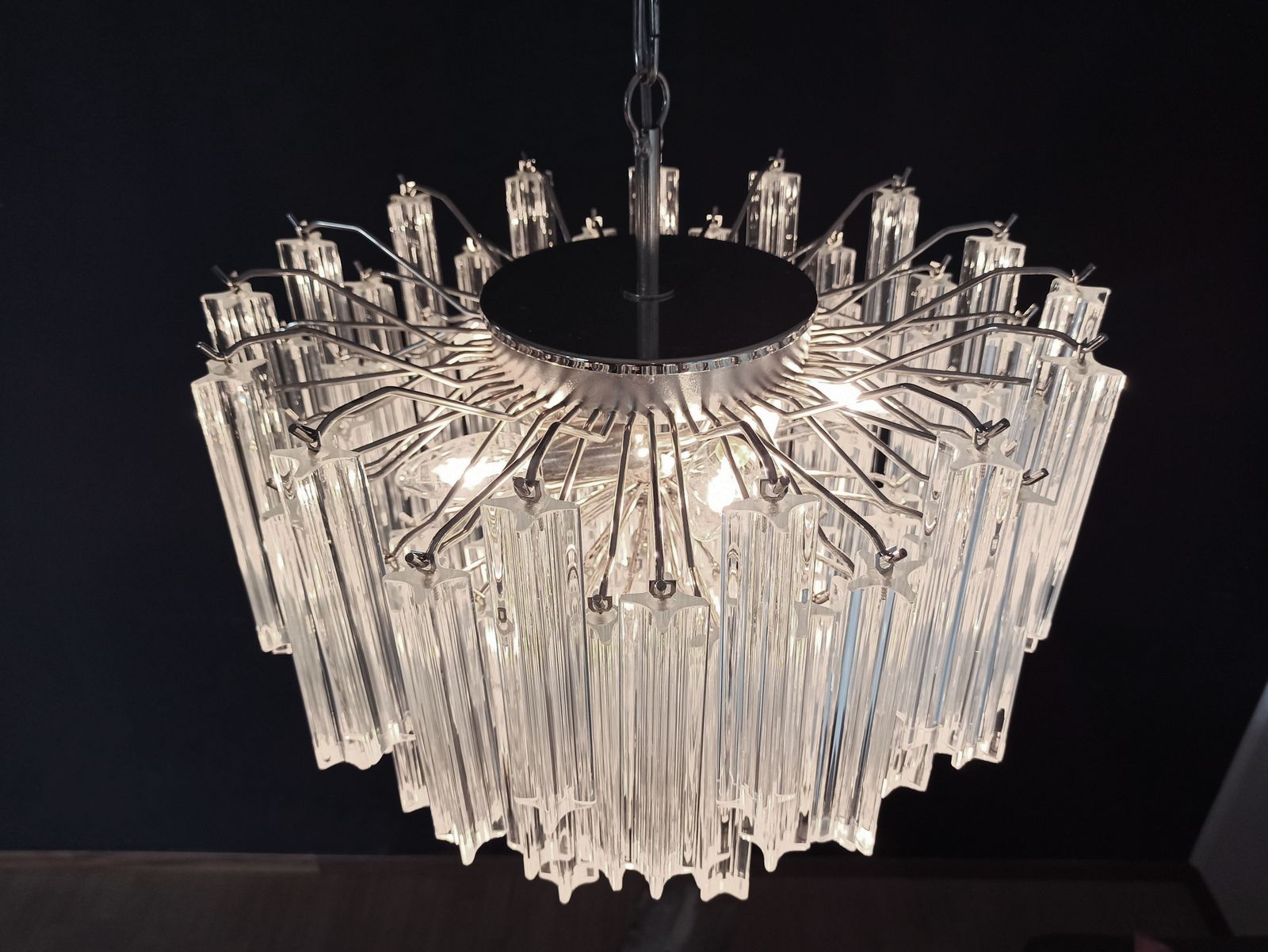 photo for sale Gorgeous Murano Vintage Chandelier – 107 Quadriedri