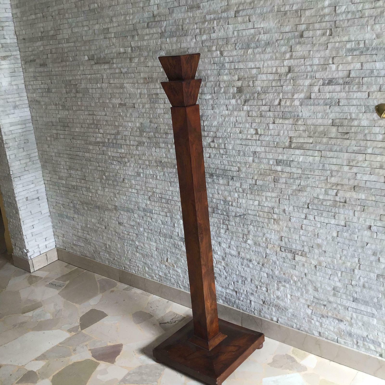 Column Wood Walnut 1930 Italy, 1800s photo for sale