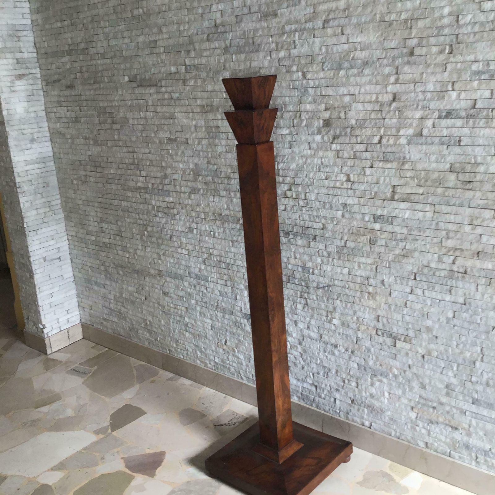 Column Wood Walnut 1930 Italy, 1800s photo Home Fixtures