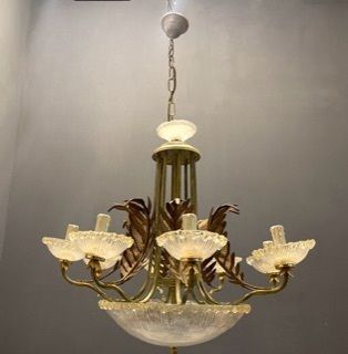 Venetian Murano Glass Tole Chandelier photo Lighting