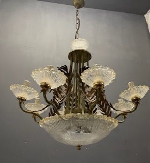 Venetian Murano Glass Tole Chandelier photo vinterior