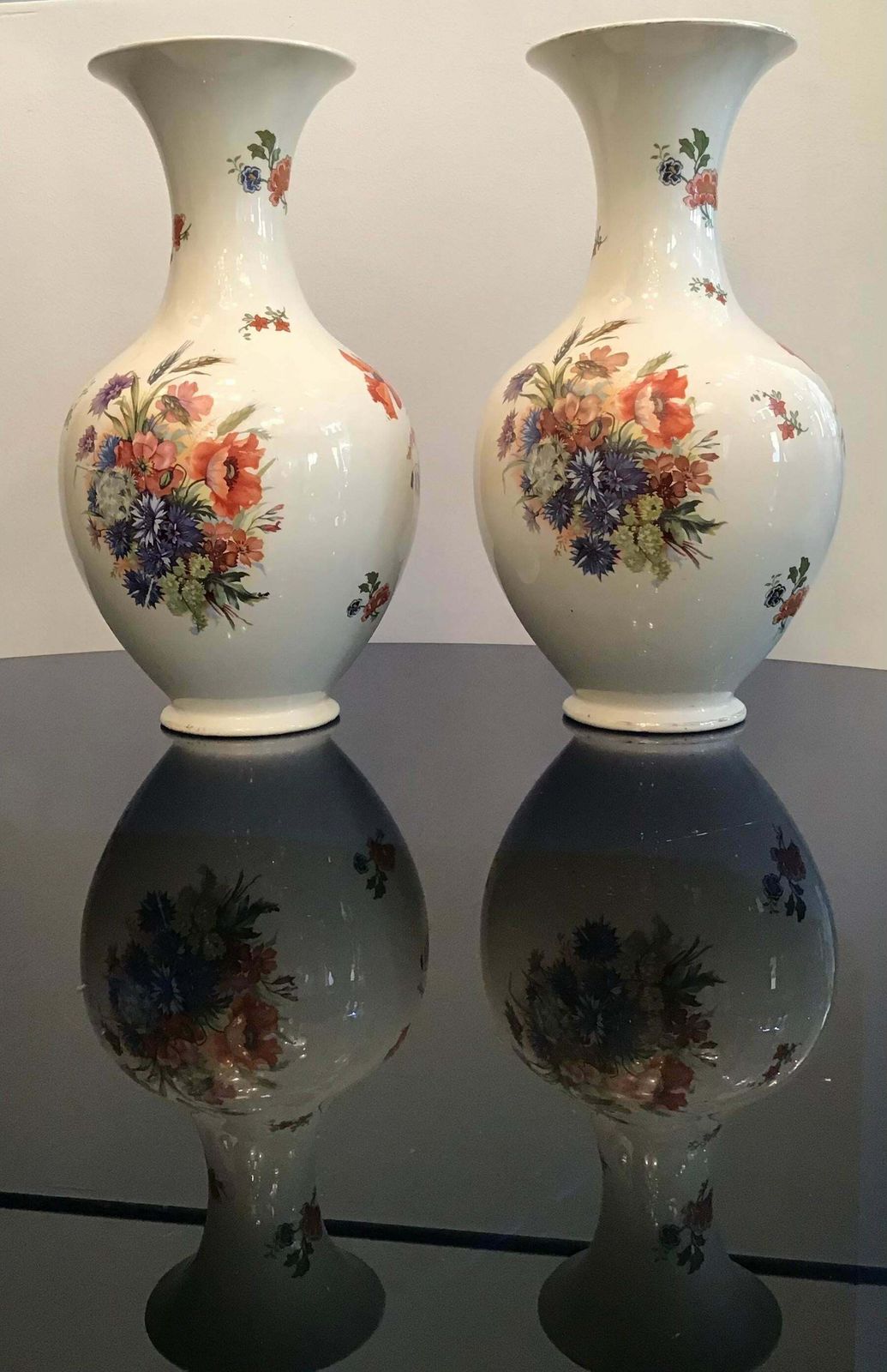 photo vinterior Laveno Couple Vases Ceramic 1930 Italy