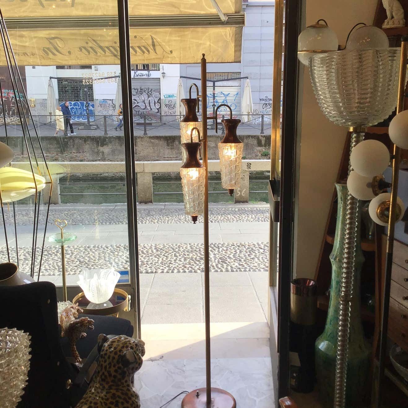 1359.0 Sciolari Floor Lamp Metal Crome Glass Metal 1955 Italy photo