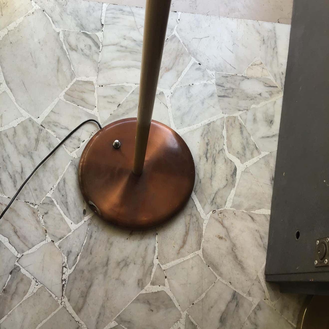 photo vintage Sciolari Floor Lamp Metal Crome Glass Metal 1955 Italy