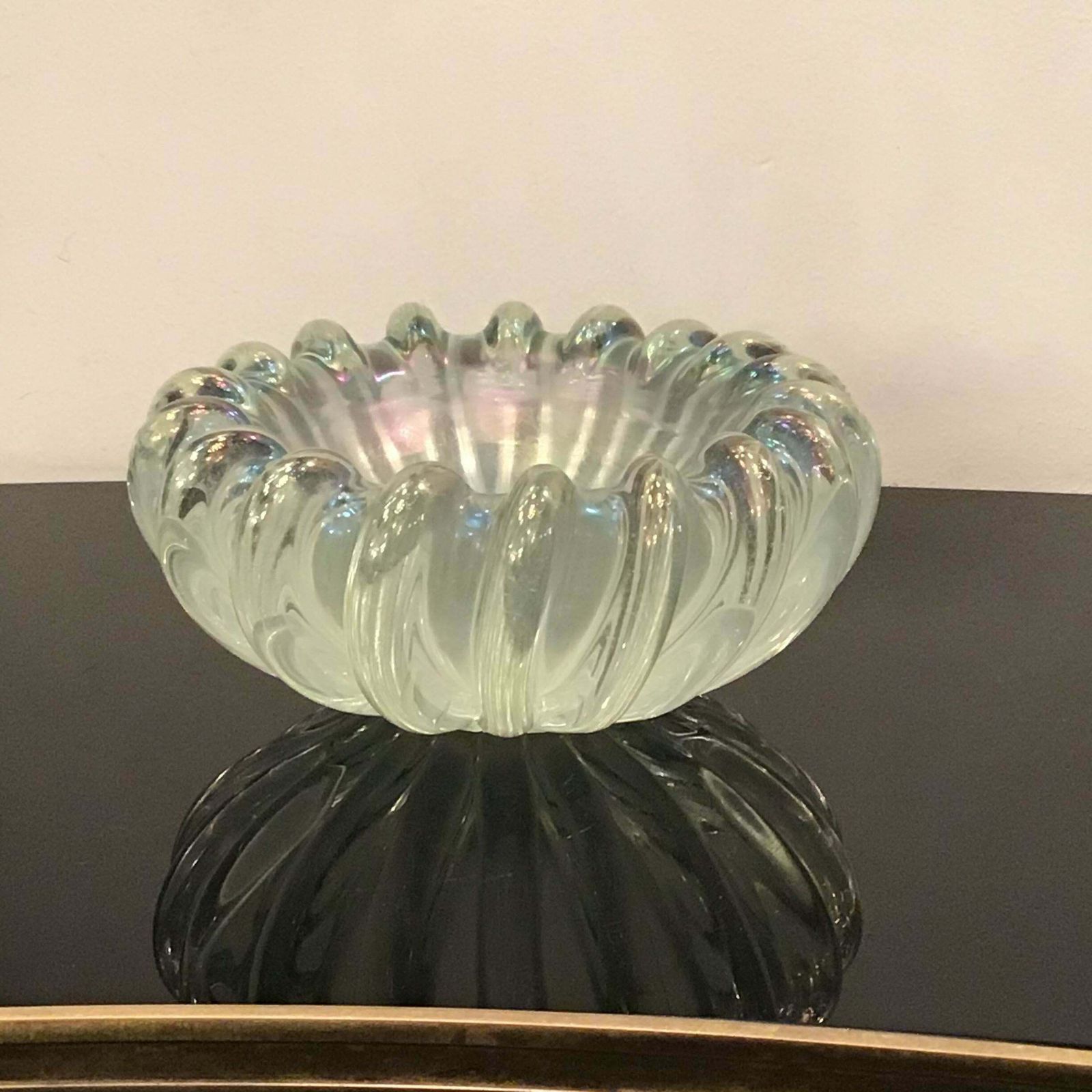 Home Decor Seguso Centrepiece Murano Iridescent Glass 1940 Italy photo
